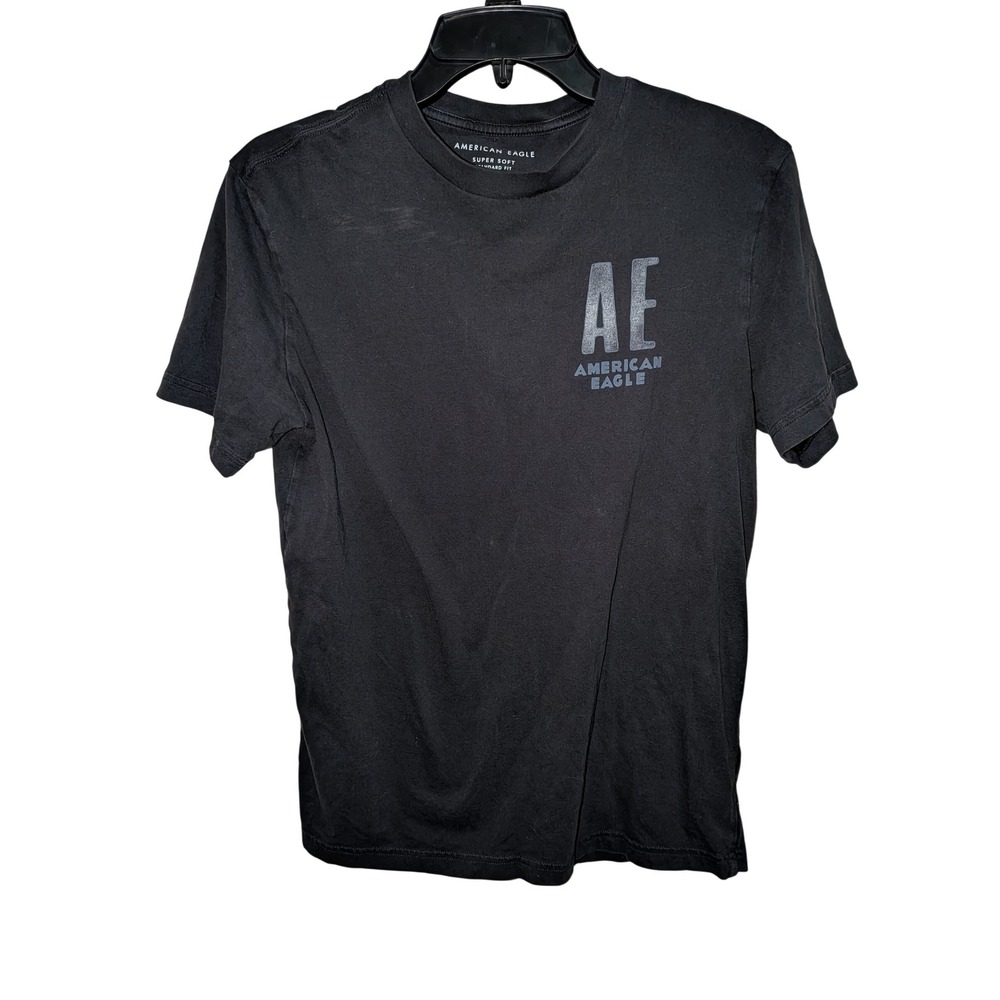 American Eagle Mens Super Soft Standard Fit Graphic Logo‎ T-Shirt Gray XS